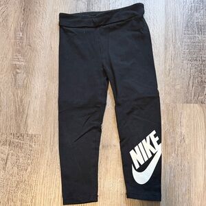 Nike Kids Black and White Logo Leggings